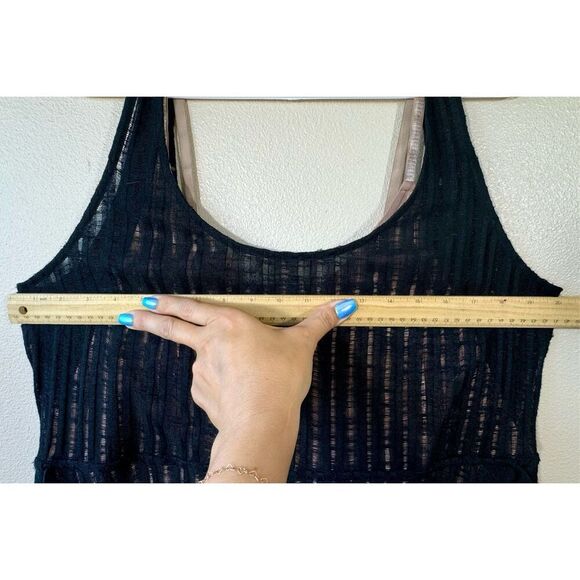 Tracy Reese Knit Lino Swing Feminine Sleeveless Black Dress Size Large - Picture 9 of 10